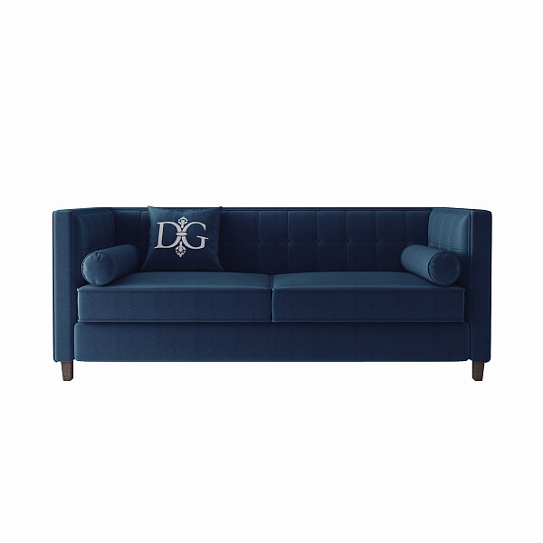 Диван прямой трехместный синий Jack 220 см - изображение 1