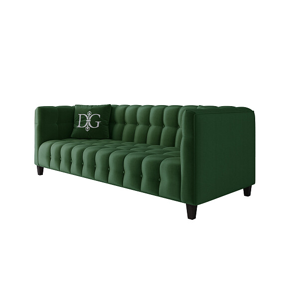 Диван прямой трехместный зеленый Nara 220 см - изображение 1