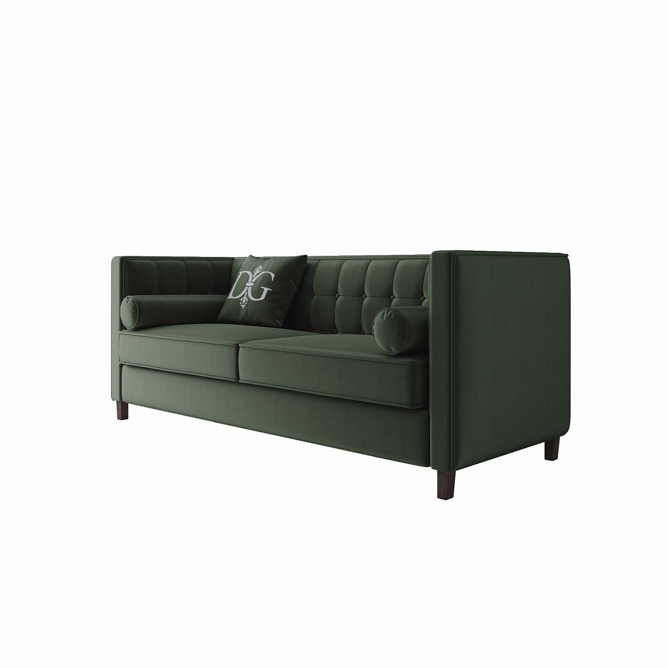 Диван прямой трехместный зеленый Jack 220 см - изображение 2