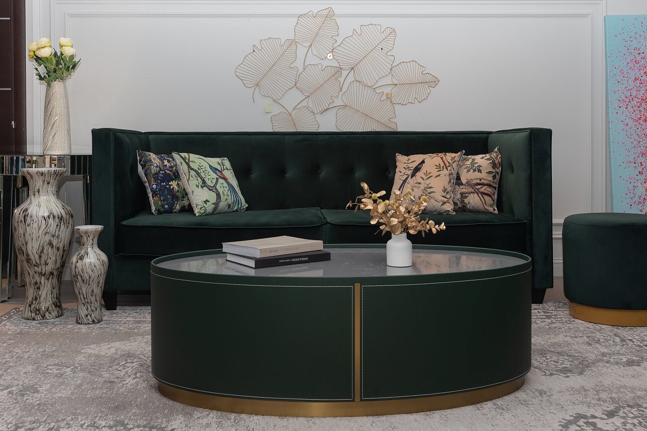 Диван прямой трехместный зеленый Jack 220 см - изображение 4