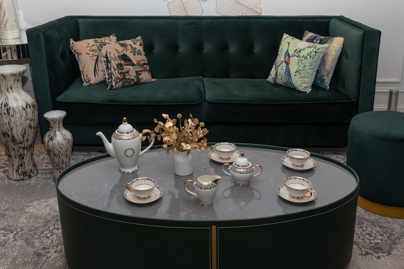 Диван прямой трехместный зеленый Jack 220 см - изображение 5