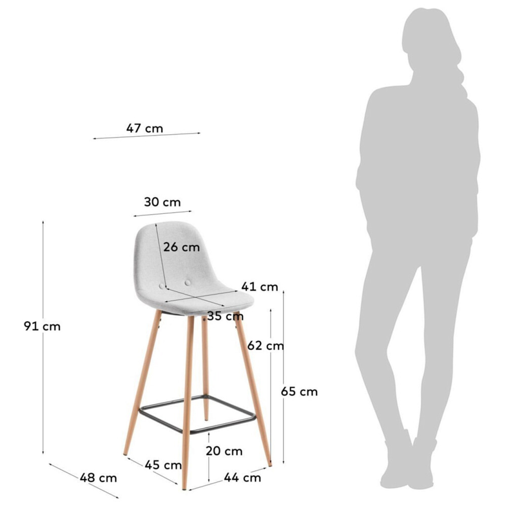 высота барного и полубарного стула