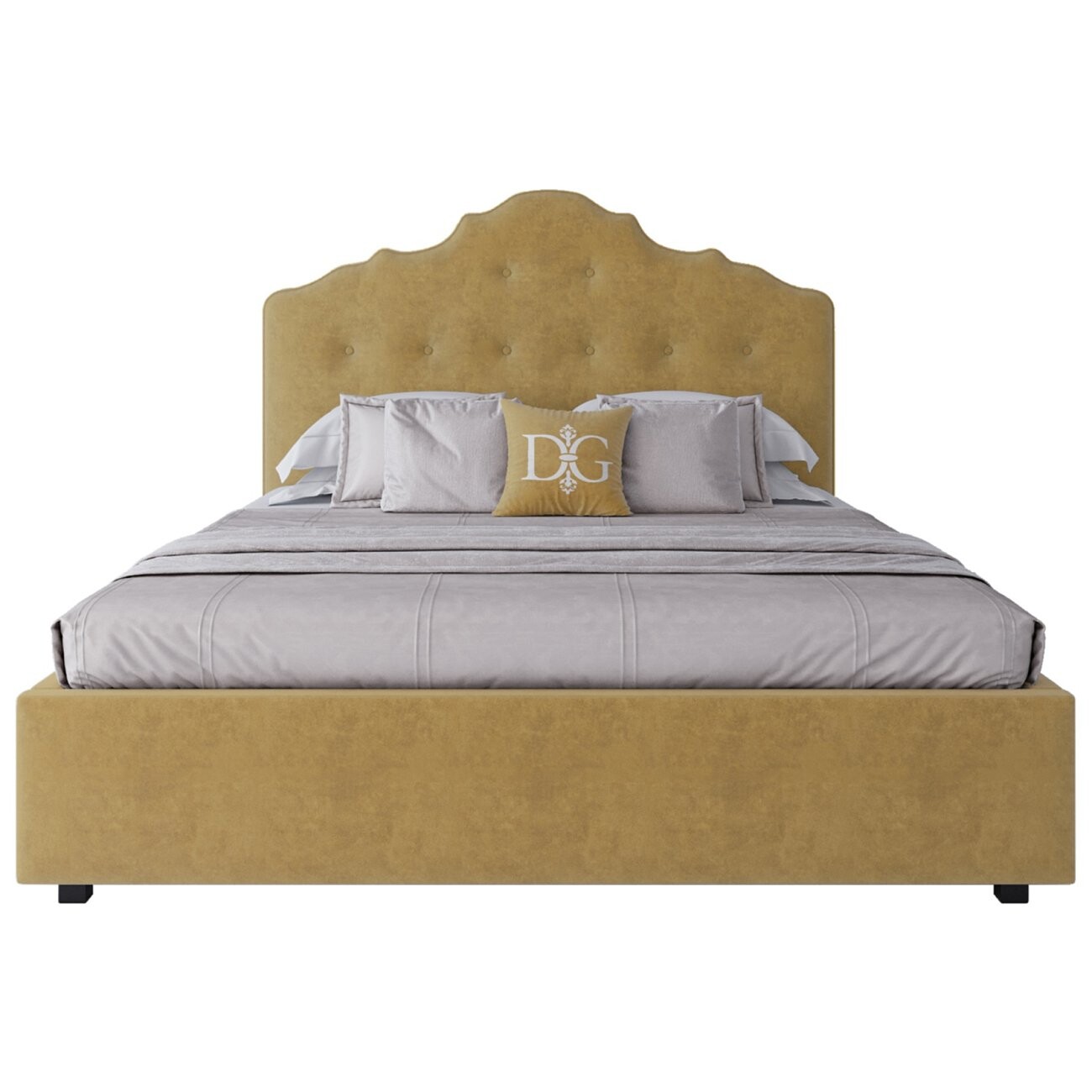 Кровать двуспальная 160х200 желтая Palace - изображение 2