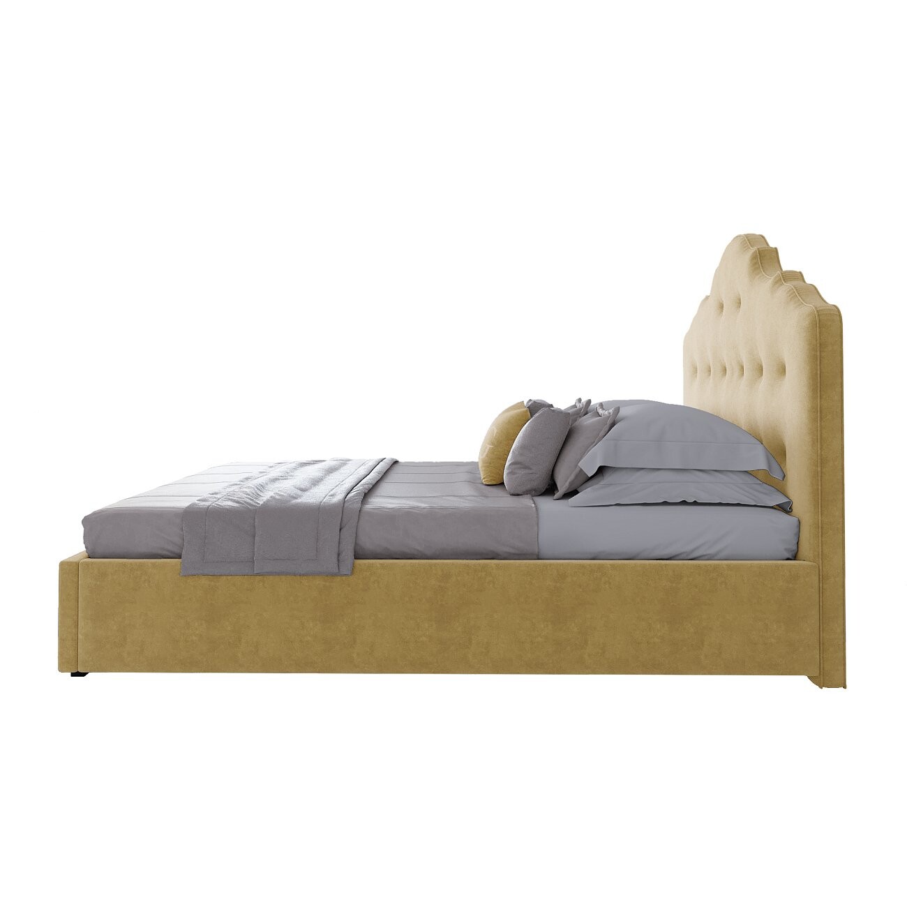 Кровать двуспальная 160х200 желтая Palace - изображение 3