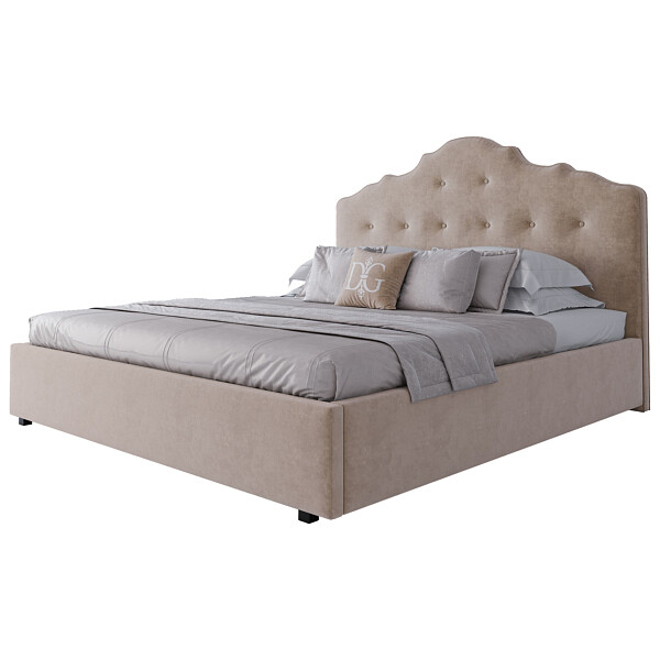 Кровать двуспальная 180х200 бежевая Palace - изображение 1