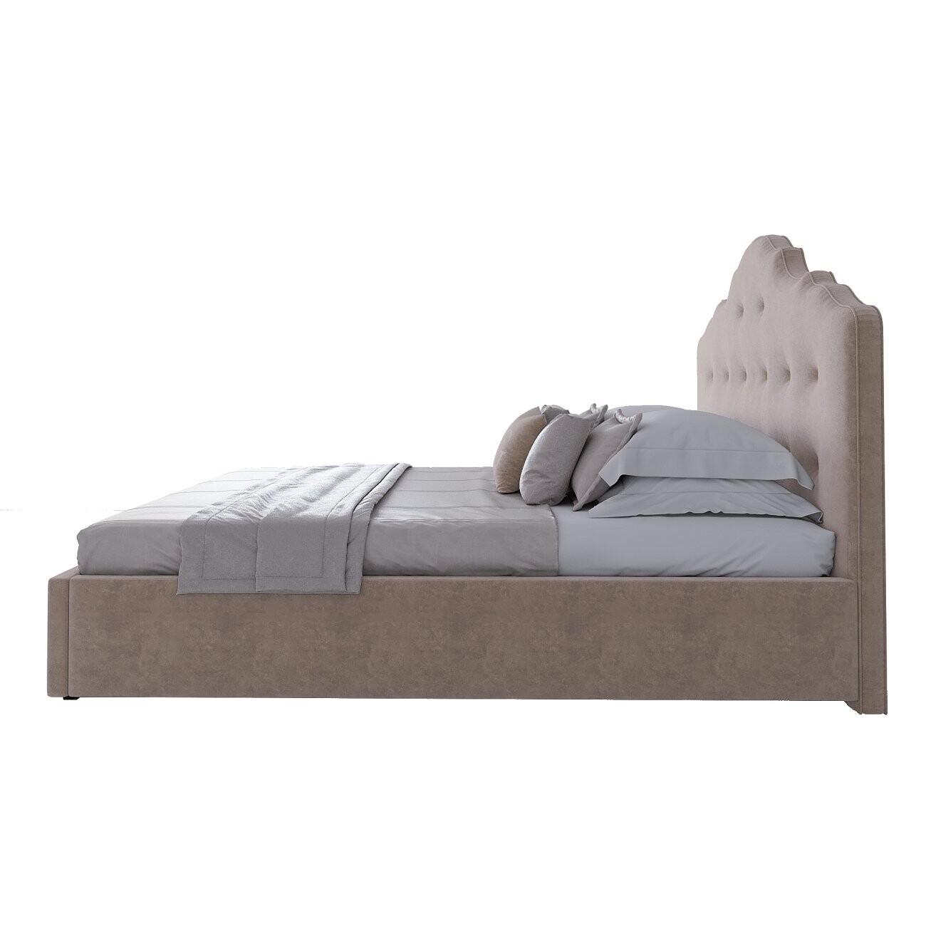 Кровать двуспальная 180х200 бежевая Palace - изображение 3