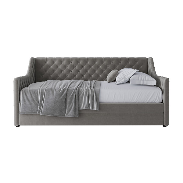 Диван-кровать Klick с выдвижным спальным местом 90х200 серый - изображение 1