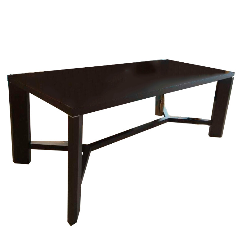 Обеденный стол черный прямоугольный 200х90 см - изображение 2