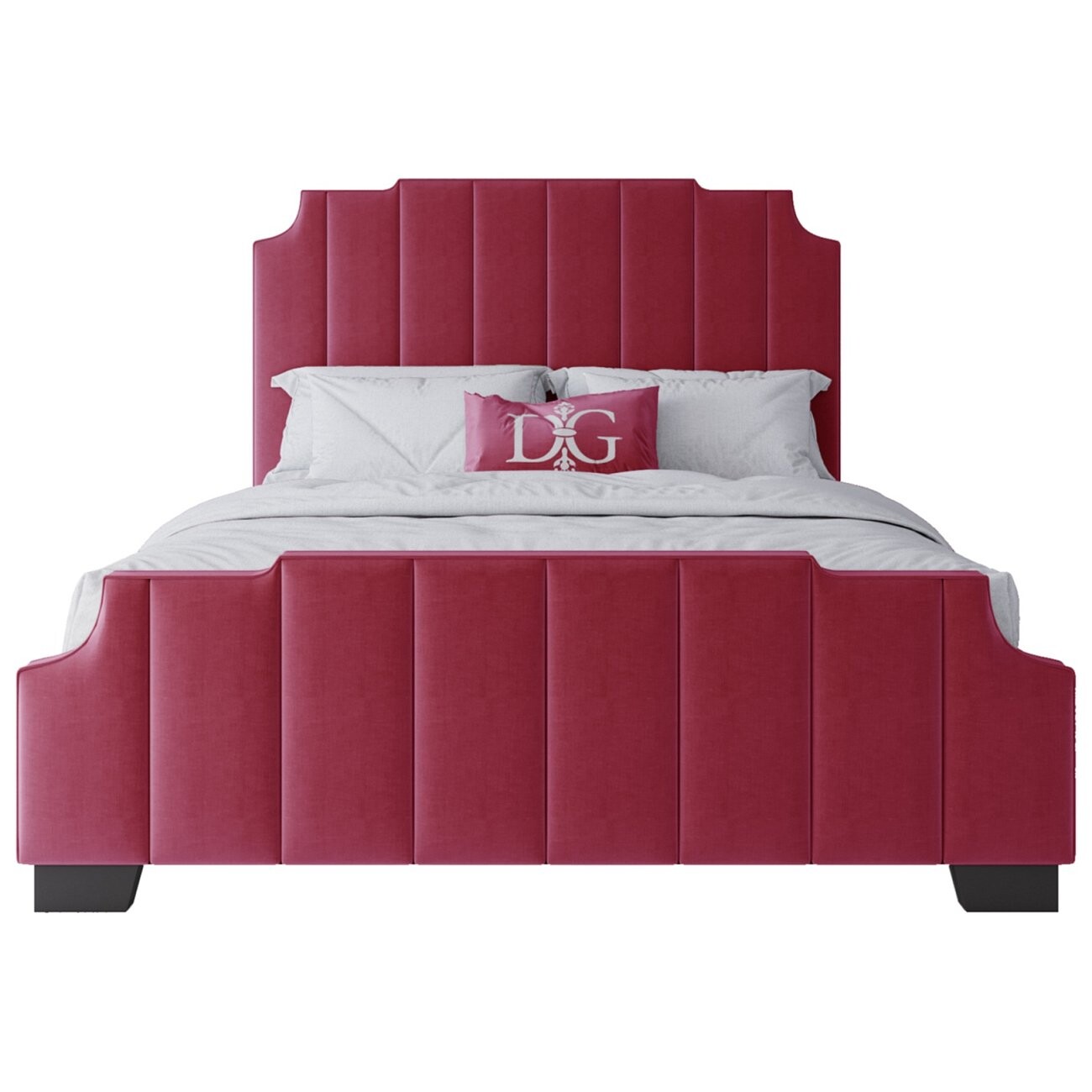 Кровать двуспальная 160х200 ярко-розовая Bony - изображение 2