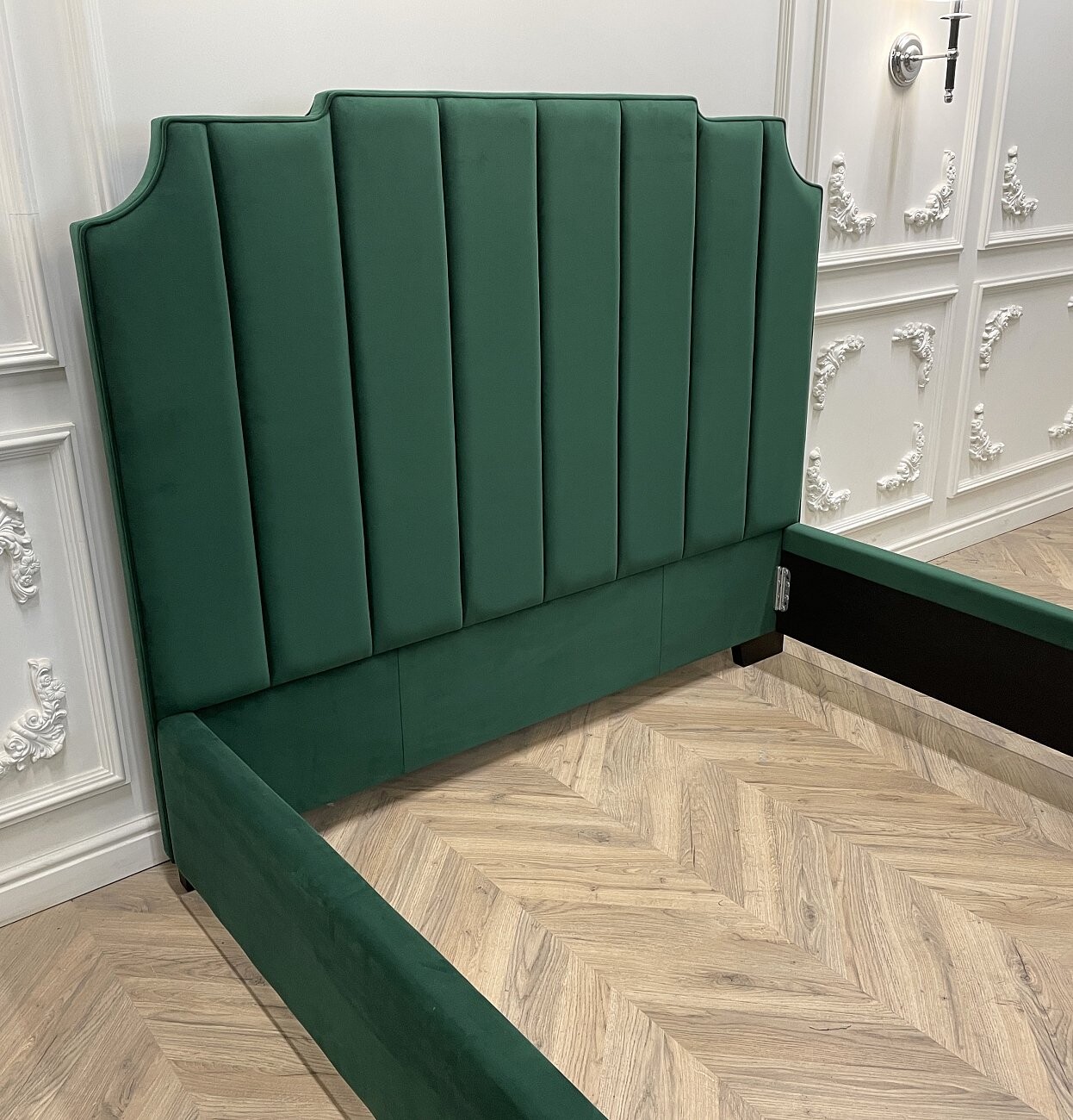 Кровать Bony двуспальная с мягким изголовьем 160х200 черная - изображение 7