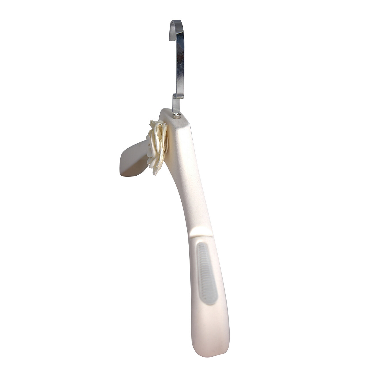 Вешалка-плечики Chanel Белая с молочным цветком для женской одежды - изображение 3