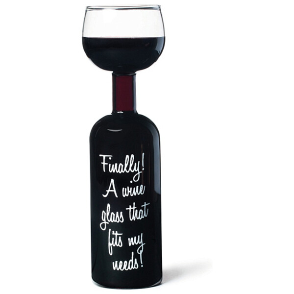 Бокал бутылка 750 мл wine bottle glass - изображение 1