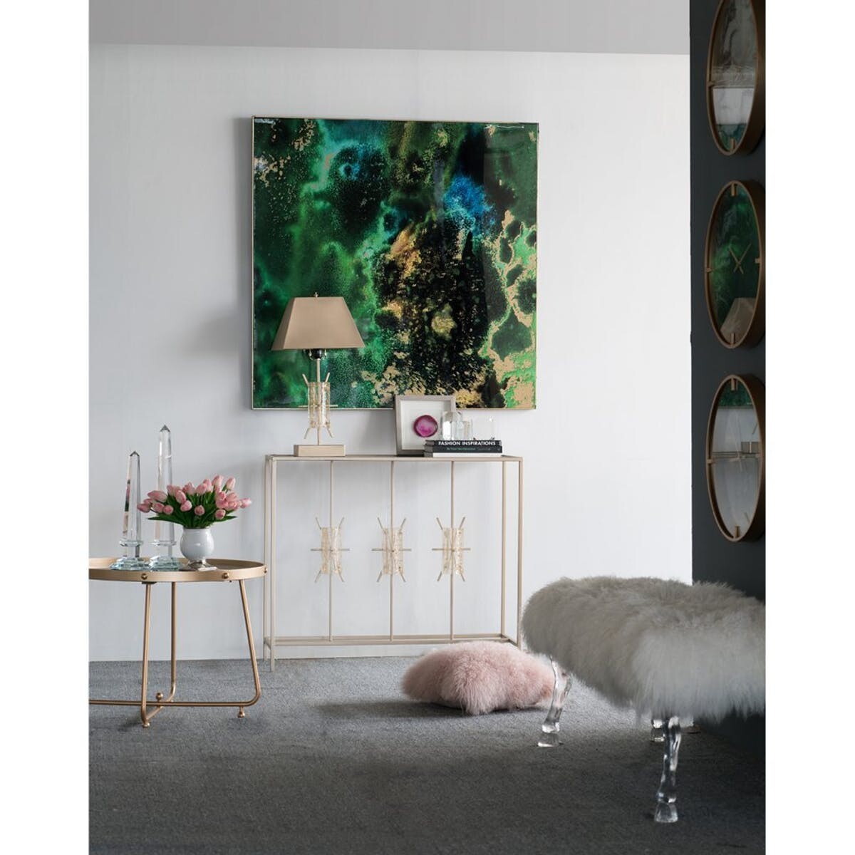 Консоль с металличским основанием и акриловой столешницей Una - изображение 5