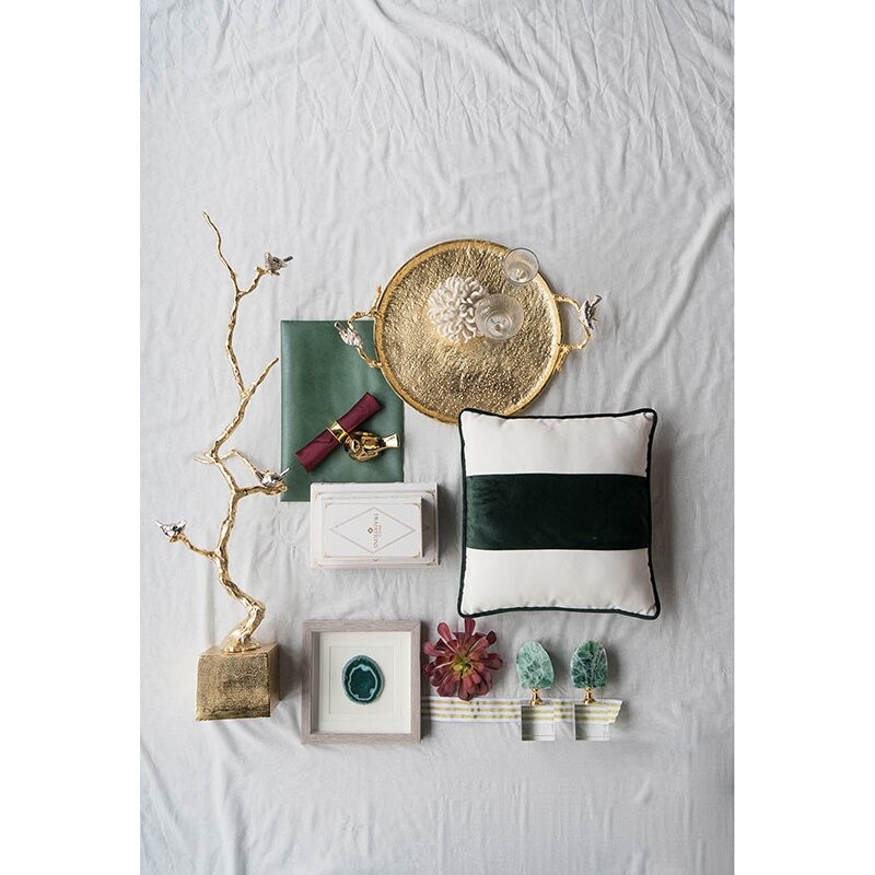 Кофейный столик круглый золото 43 см Tinki - изображение 2