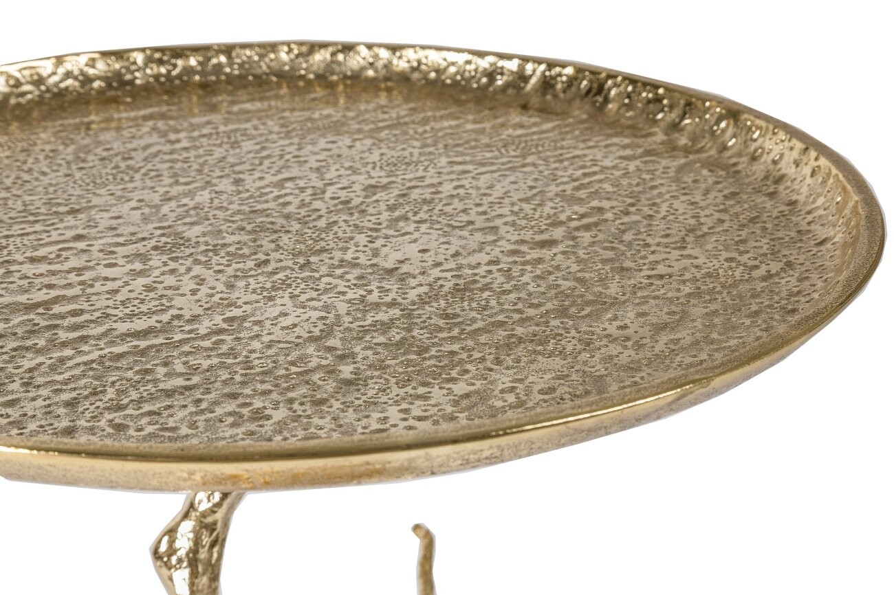 Кофейный столик круглый золото 43 см Tinki - изображение 7