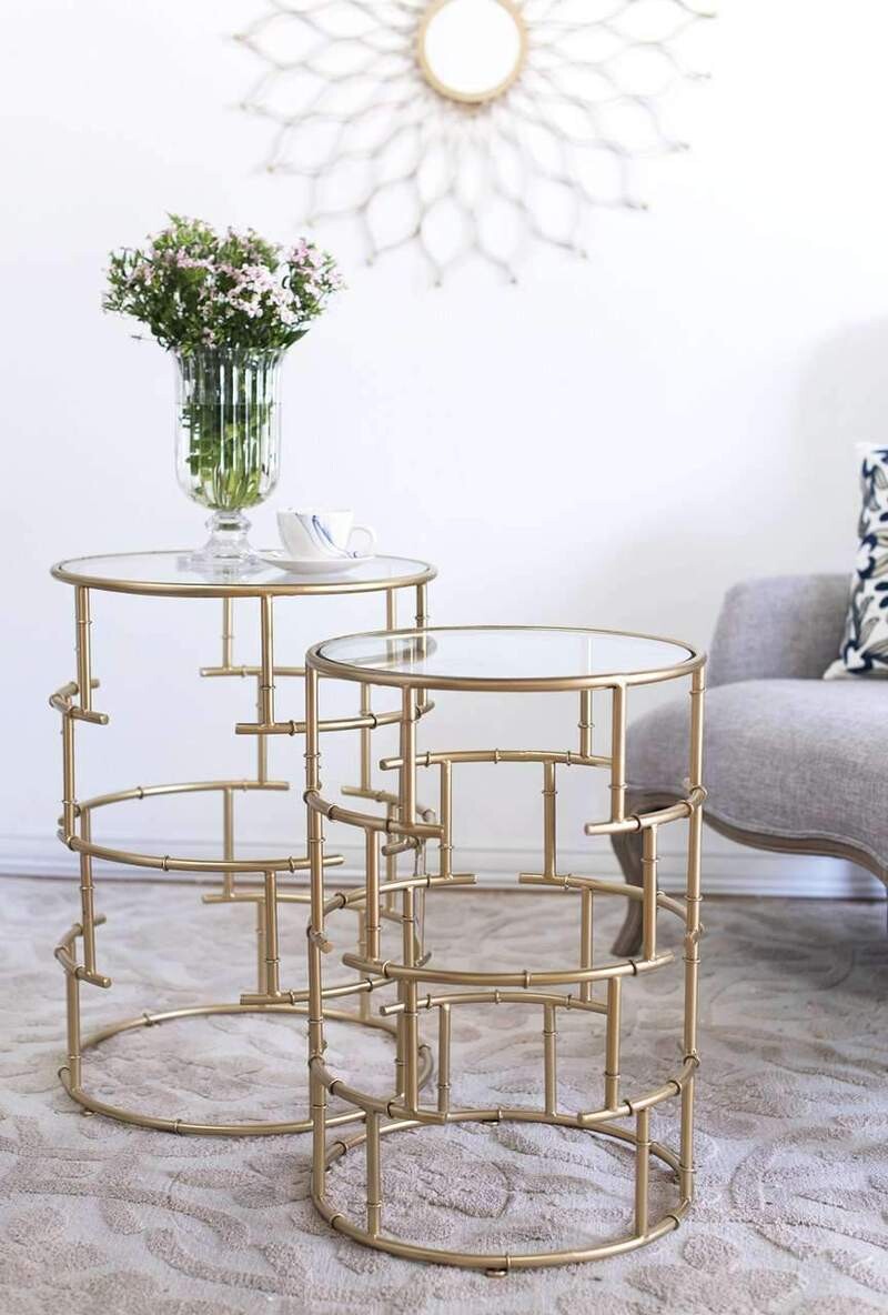 Кофейный столик круглый со стеклянной столешницей 48 см Banly L - изображение 2