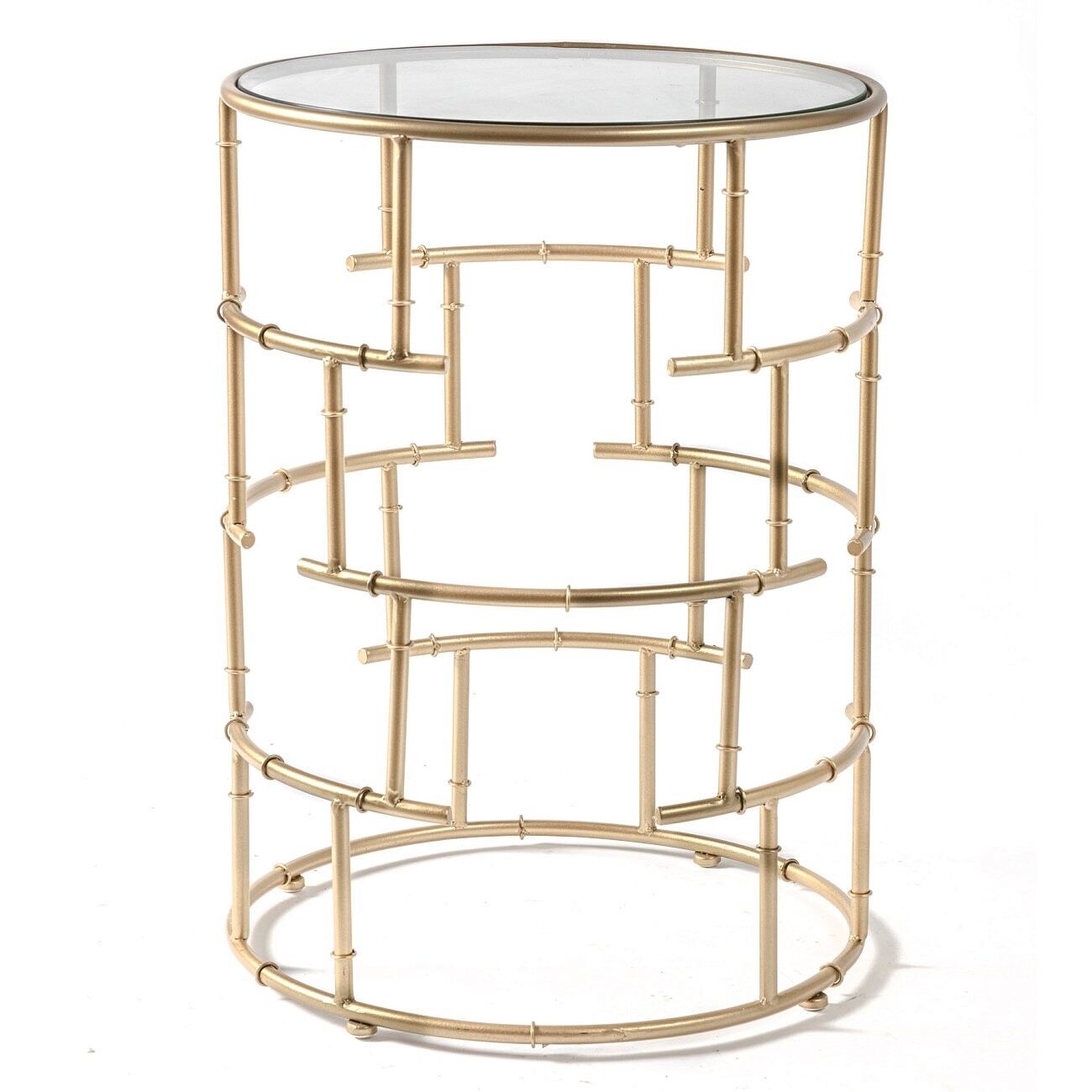 Кофейный столик круглый со стеклянной столешницей 48 см Banly L - изображение 4