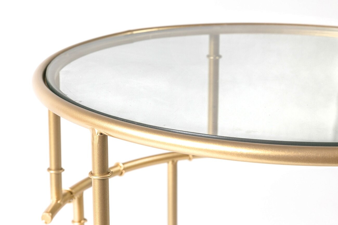 Кофейный столик круглый со стеклянной столешницей 48 см Banly L - изображение 6