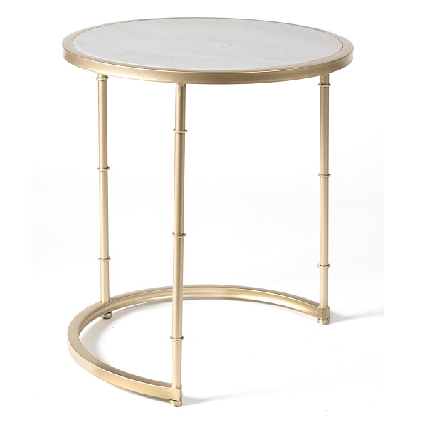 Кофейный столик круглый с мраморной столешницей 49 см Buena S - изображение 1