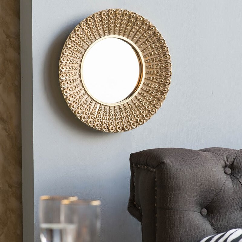 Зеркало-солнце золото 35 см Niva M - изображение 2