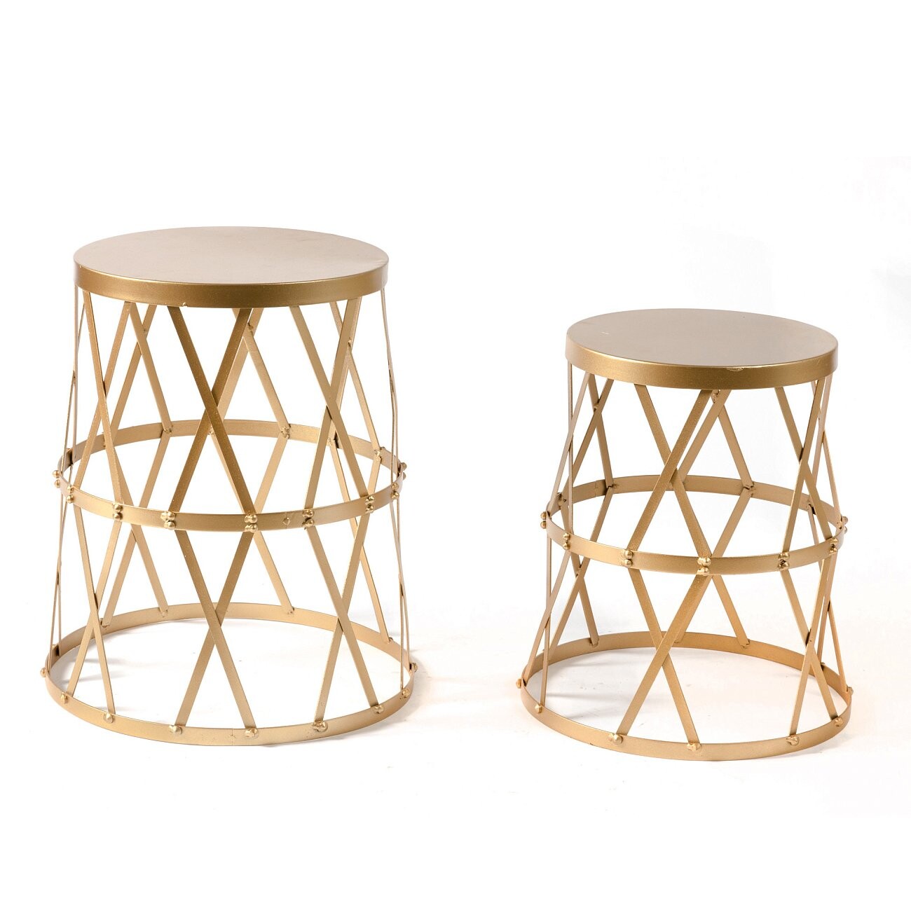 Приставной столик металлический круглый 43 см Eif L - изображение 2