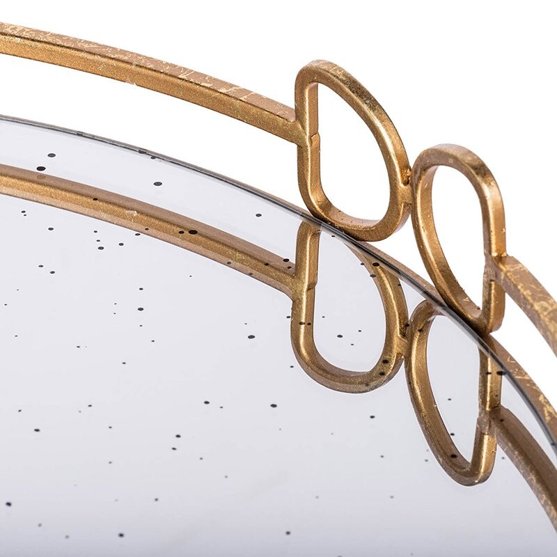 Чайный столик круглый золото 46 см Duet L - изображение 3