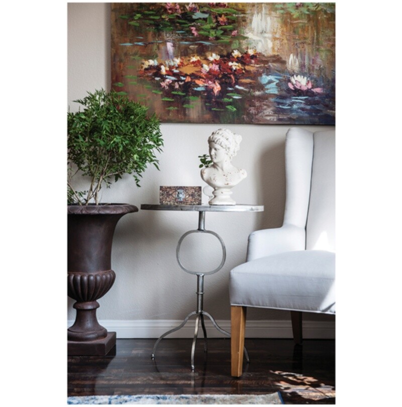 Чайный столик овальный со стеклянной столешницей 57 см Diana - изображение 3