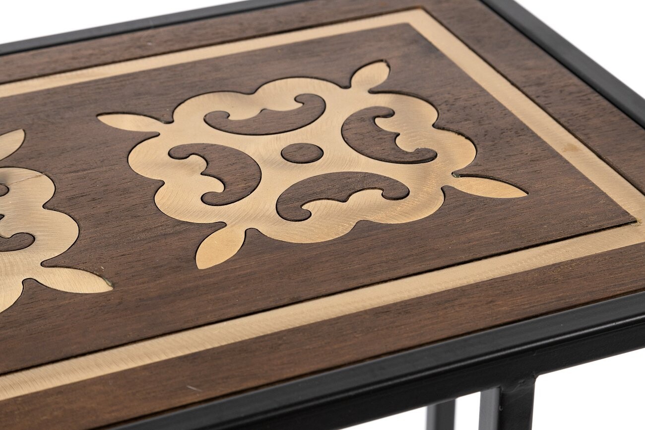 Прикроватный столик черный 51 см Raj L - изображение 4