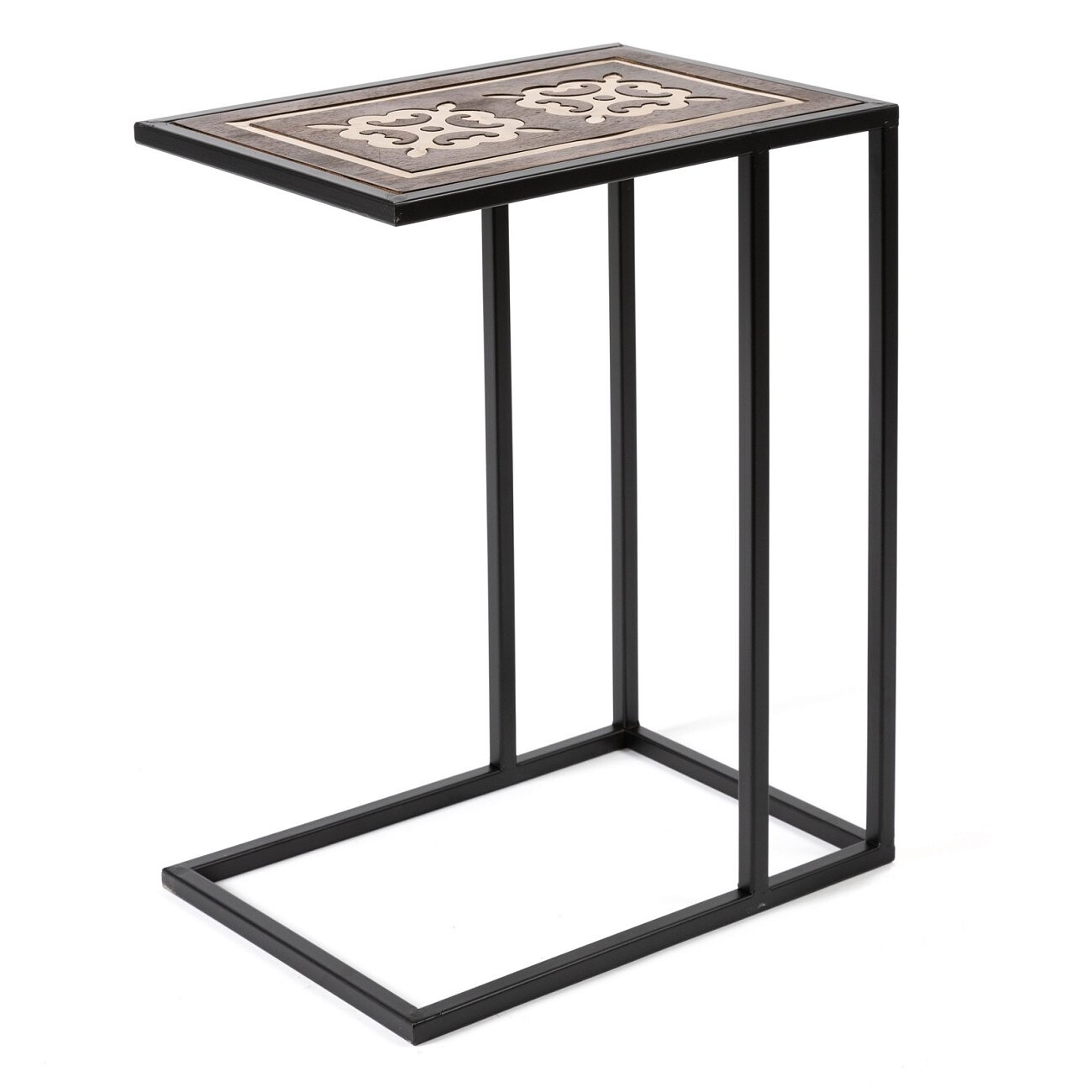 Прикроватный столик черный 42 см Raj S - изображение 3