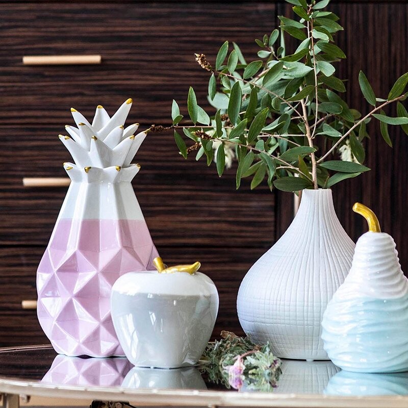 Статуэтка декоративная керамическая 13х13 см серые "Яблоко" - изображение 2