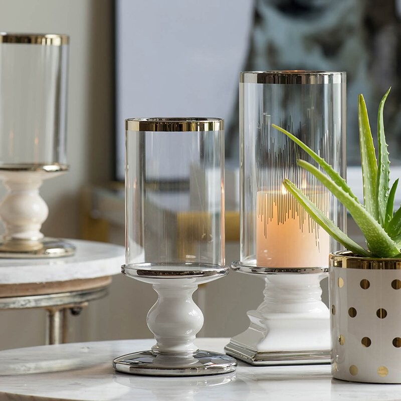 Подсвечник керамический на 1 свечу золотой Denver - изображение 2