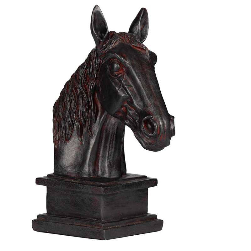 Статуэтка черная 28 см "Голова лошади" - изображение 2