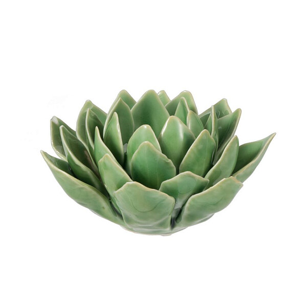Подсвечник керамический зеленый "Артишок" Blooming Artichoke Tealight - изображение 1