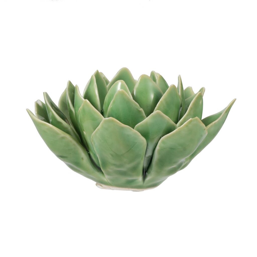 Подсвечник керамический зеленый "Артишок" Blooming Artichoke Tealight - изображение 3