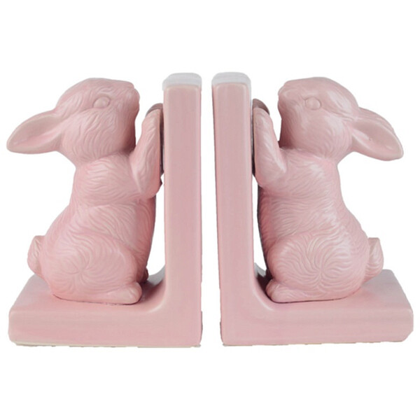 Держатель для книг керамический розовый "Кролик" Pink Bunny - изображение 1