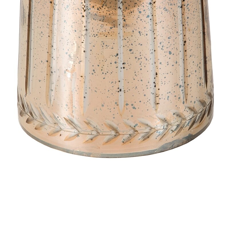 Приставной столик круглый стеклянный золото 35 см Sevica - изображение 5