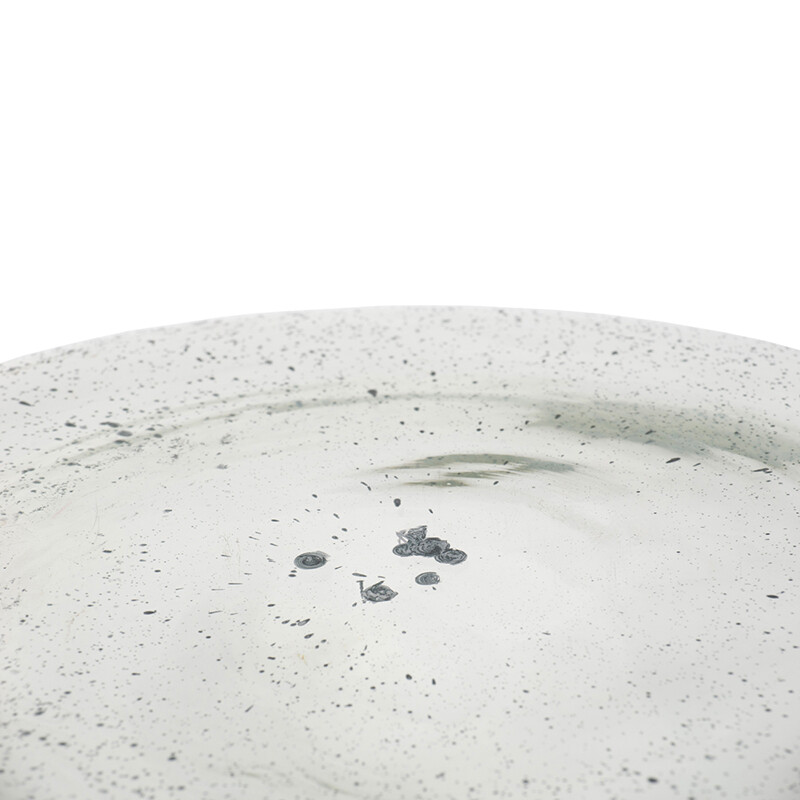 Приставной столик круглый стеклянный серебро 35 см Sevica - изображение 4