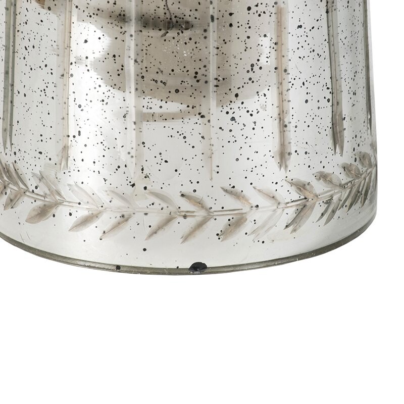 Приставной столик круглый стеклянный серебро 35 см Sevica - изображение 6