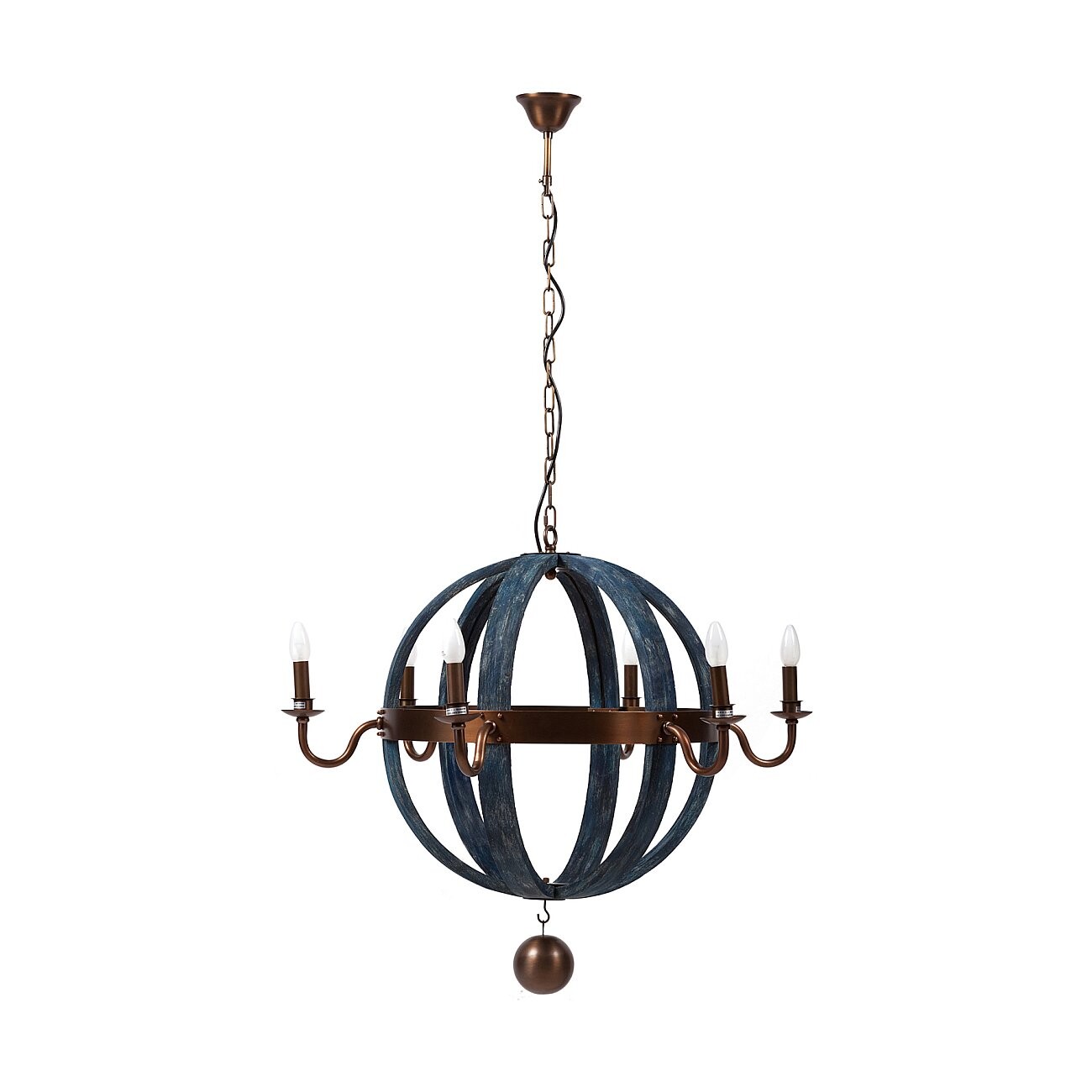 Подвесная люстра-шар синяя с эффектом старения Federico - изображение 3