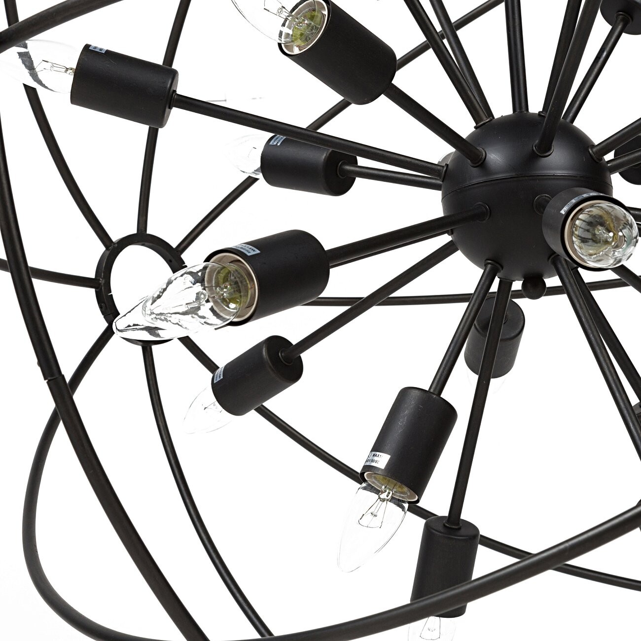 Люстра-шар подвесная черная Altaro Grande - изображение 2