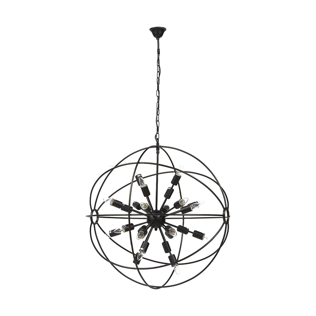 Люстра-шар подвесная черная Altaro Grande - изображение 3