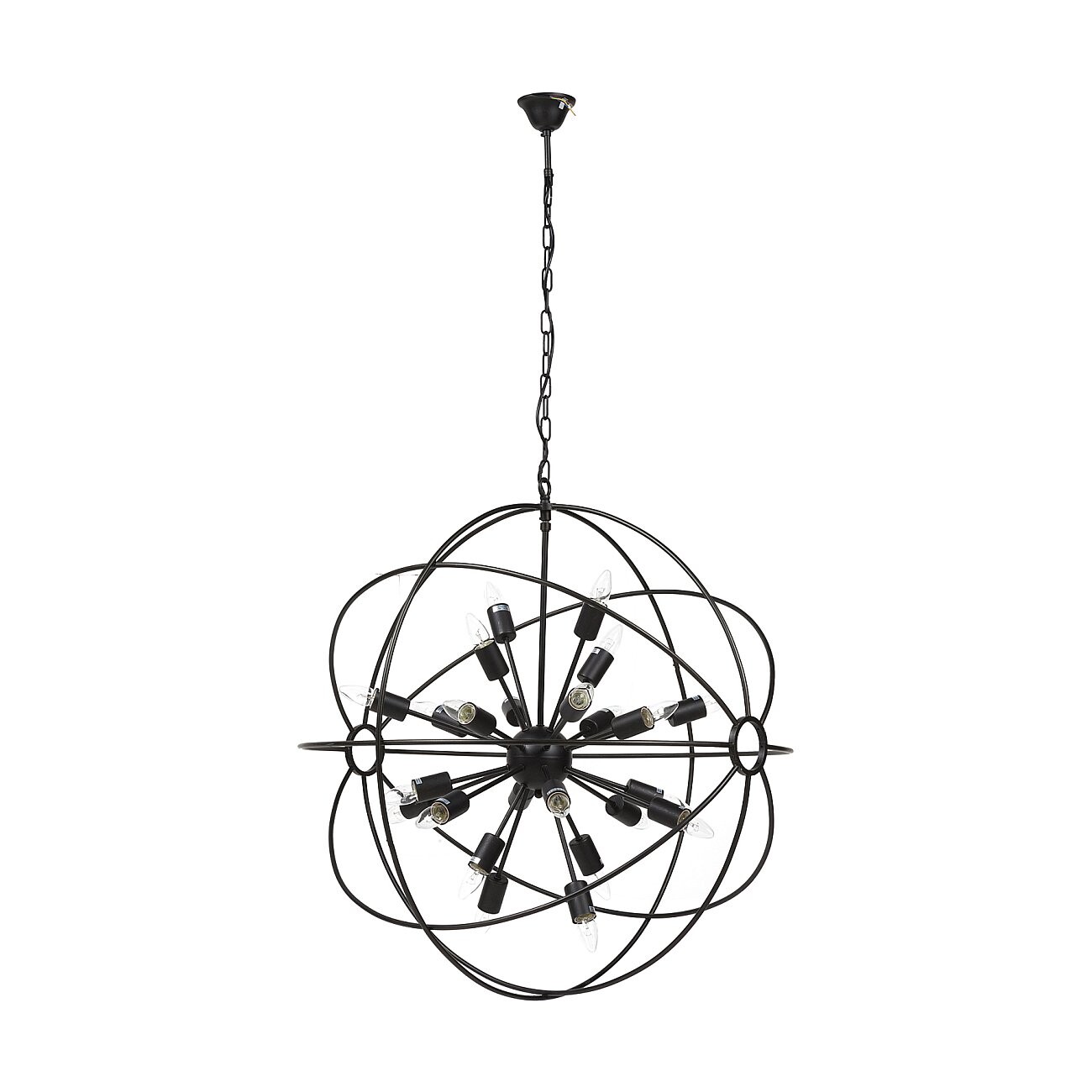 Люстра-шар подвесная черная Altaro Grande - изображение 4