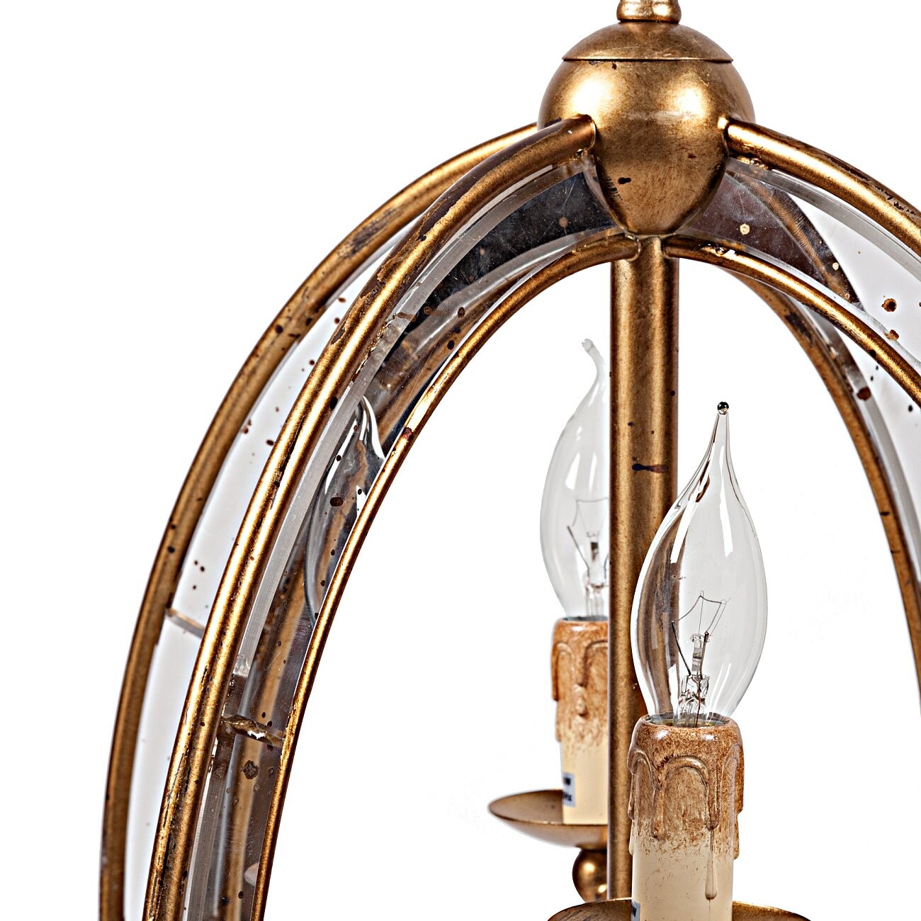 Подвесная люстра-шар с эффектом старения золотая Krovletto - изображение 4