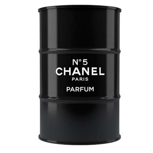 Бочка металлическая декоративная Chanel №5 black L - изображение 1
