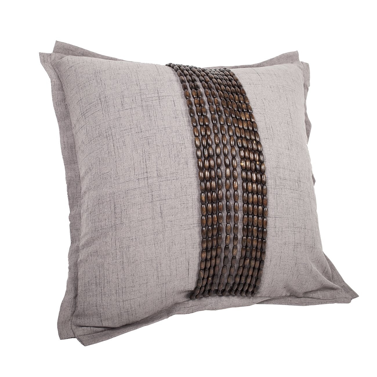Декоративная подушка Handwork Exclusive Квадратная Светло-серая - изображение 3
