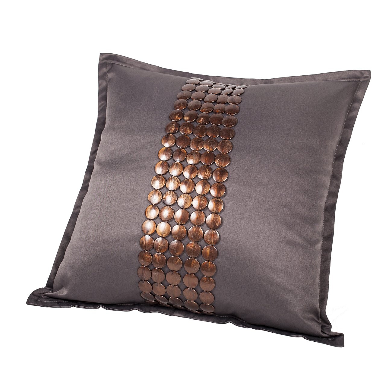 Декоративная подушка Handwork Exclusive Квадратная Темно-серая - изображение 2