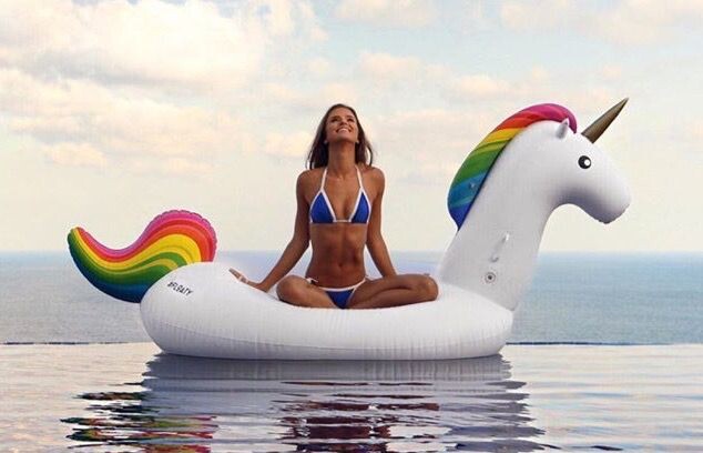 Надувной круг белый Unicorn - изображение 2