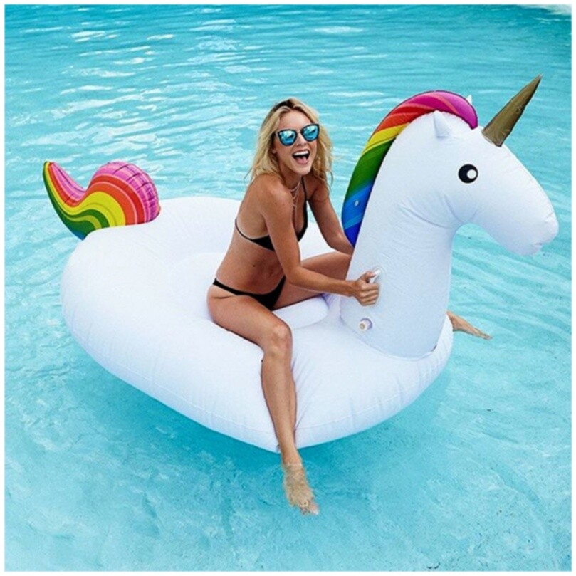 Надувной круг белый Unicorn - изображение 3