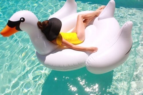 Надувной круг белый Swan - изображение 2