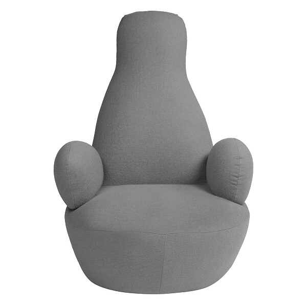 Кресло с мягкими подлокотниками серое Bottle Chair - изображение 1
